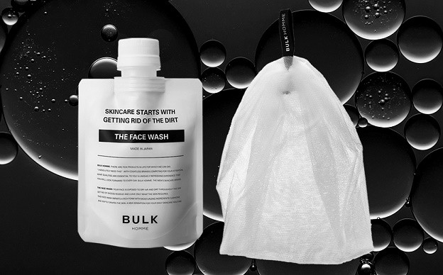 
011-014　【BULK HOMME バルクオム】FACE CAREセット(THE FACE WASH＋THE BUBBLE NET) フェイスウォッシュ 泡立てネット付き 洗顔料 フェイスケア
