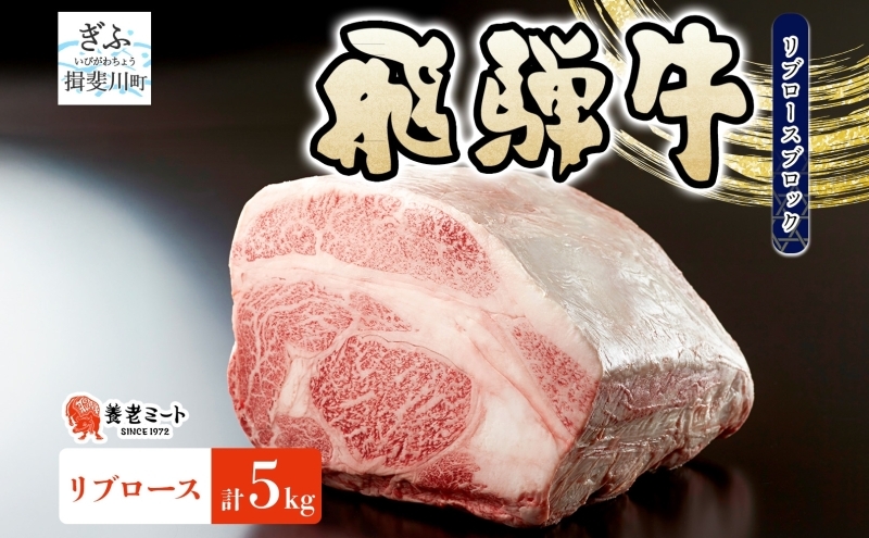 
            [№5568-0489]飛騨牛 リブロース ブロック 5kg 塊肉 和牛 黒毛和牛 牛肉 肉 ステーキ ローストビーフ 厚切りステーキ 焼肉 大容量 国産 国産牛 グルメ ギフト お取り寄せ 贈り物 送料無料 冷凍 養老ミート 岐阜県 揖斐川町
          