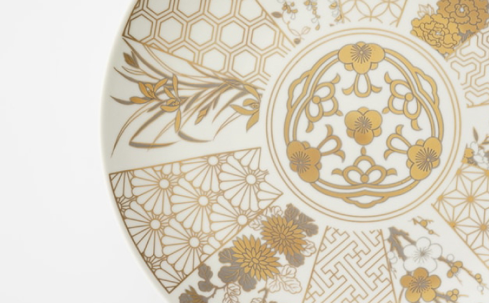 【波佐見焼】金襴 古伊万里 7号皿（化粧箱入り）2枚セット【FOURGRACE】 [UG08]