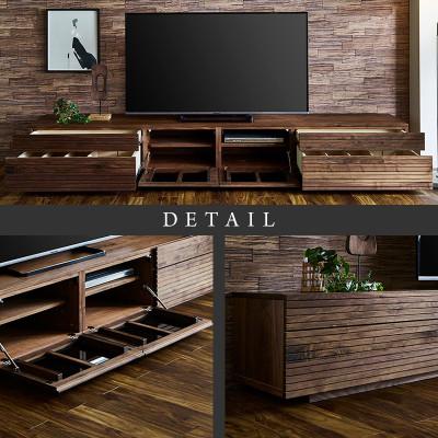 ふるさと納税 大川市 【大川家具】無垢材　テレビボード　ハイタイプ　風雅type2WN　ローボード　幅2700【設置付き】 |  | 02