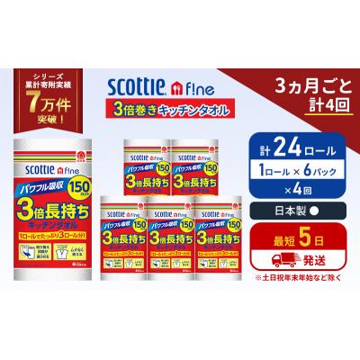 ふるさと納税 岩沼市 定期便 キッチンペーパー 6P入 キッチンタオル スコッティ《計4回》[No.5704-1103] |  | 01