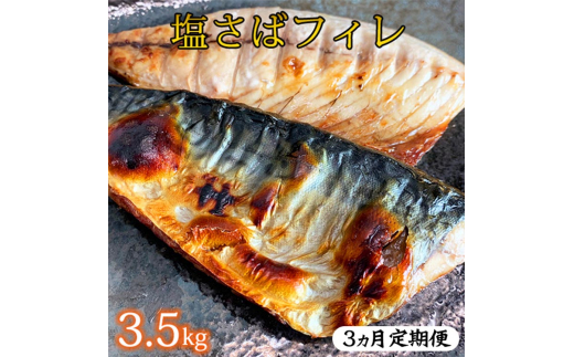 〈毎月定期便〉【ご家庭用　訳あり】塩さばフィレ3.5kg 全3回◇ ※離島への配送不可