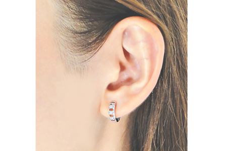 ピアス プラチナ PT900 ダイヤモンド 0.03ct フープピアス 【f220-pt】