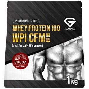 グロング ホエイプロテイン WPI ココア風味 1kg【1567078】