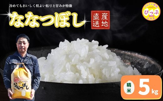 令和7年産 ななつぼし 精米 5kg【牧野農産】米 お米 北海道米 特Aランク 国産 白米 コメ 北海道 比布町 ぴっぷ 1014-004