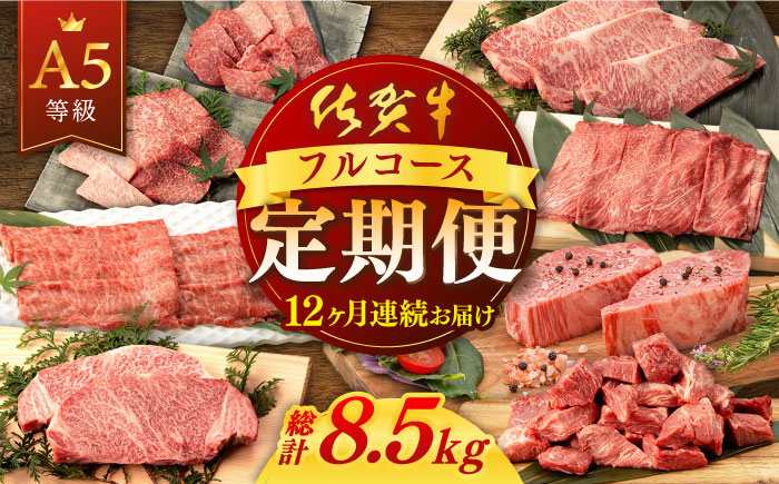 【12回定期便】佐賀牛 フルコース定期便 【桑原畜産】[NAB110] 肉 精肉 牛肉 佐賀牛 佐賀県産 黒毛和牛