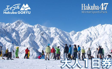 エイブル白馬五竜&Hakuba47スキー場共通リフト券＜大人1日券1枚＞