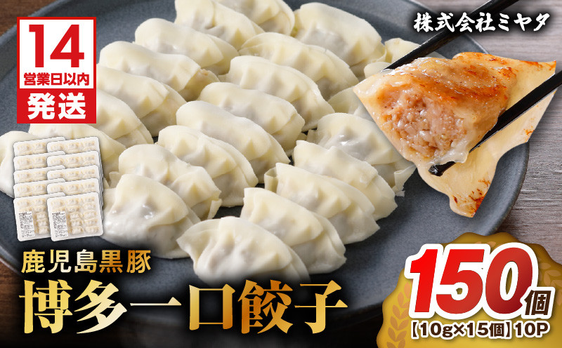 
            鹿児島黒豚博多一口餃子 150個　K025-009_02
          