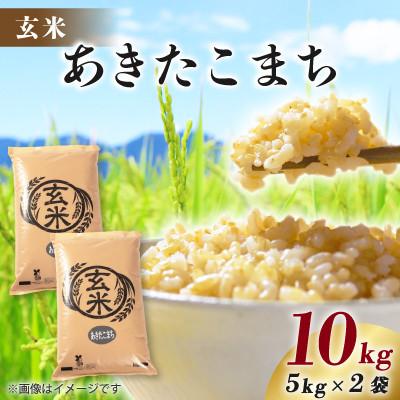 ふるさと納税 八郎潟町 【毎月定期便】あきたこまち 10kg(5kg×2袋) 【玄米】全5回
