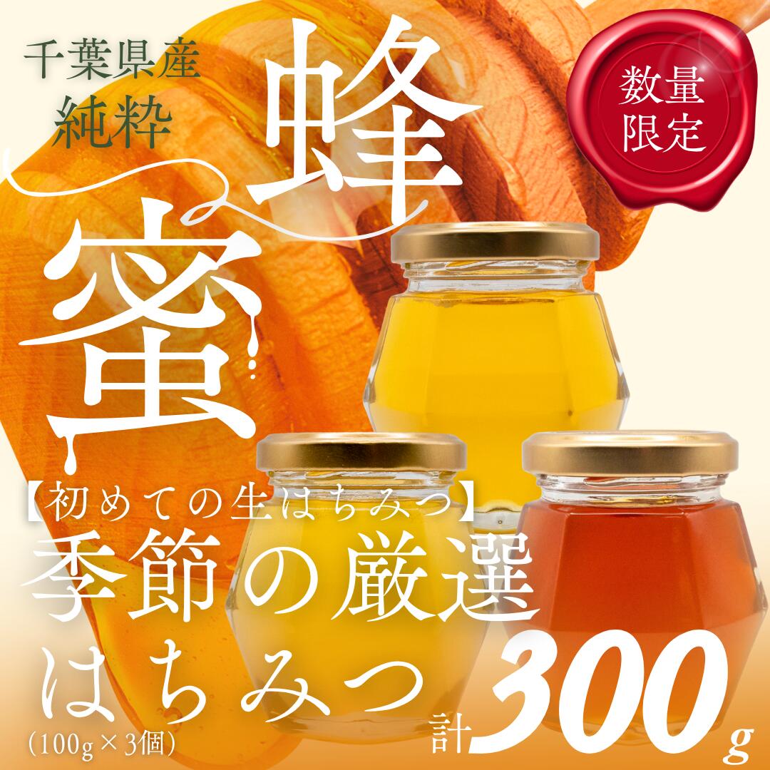【ふるさと納税】千葉県産「厳選純粋はちみつ」100g×3個【ランダムにセレクト】 【 ふるさと納税 ハチミツ 蜂蜜 はちみつ お菓子作り おかしづくり セット 千葉 大網白里市 送料無料 】 X010