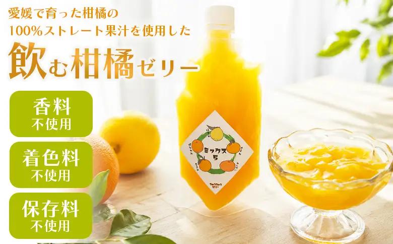 ＜つるんと食感の飲む柑橘ゼリー 10個＞『1か月以内に順次発送予定』果物ゼリー くだもの ゼリー パウチ みかん 蜜柑 デザート スイーツ おやつ のむ ストレート 果汁 100％ 食感 ぷるぷる お
