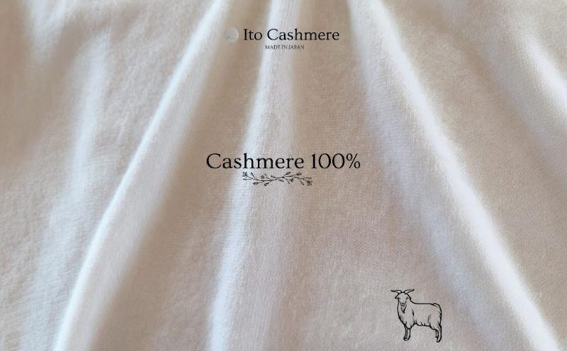 【100％ピュアカシミヤ】マフラー フリンジ無し オーガニックホワイト【高級 カシミア おしゃれ ファッション 防寒 かしみあ】 099H3497