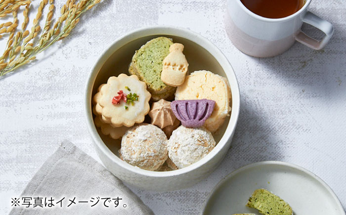 【波佐見焼】波佐見 陶箱クッキー プリーツ柄 くすみグリーン【HASAMI COOKIES STORE】 [UE12]