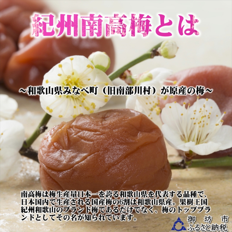 【0947-3】紀州南高梅　白干梅　1.2kg　家庭用（B級、C級）