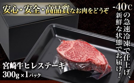 宮崎牛ヒレステーキ300g_18-4204_(都城市) 都城産宮崎牛 ヒレステーキ 300g×1枚 牛肉 ヒレ ステーキ 宮崎牛 鉄板焼き ギフト 贈答用