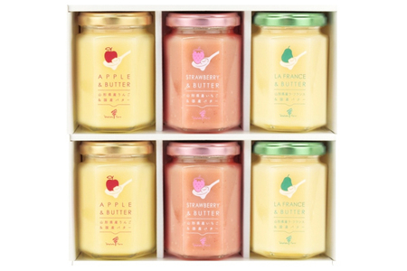 フルーツ バター 6本 詰め合わせ セット ラ・フランス いちご りんご 各2本 [たかはたファーム 山形県 高畠町 tk06ays680026]