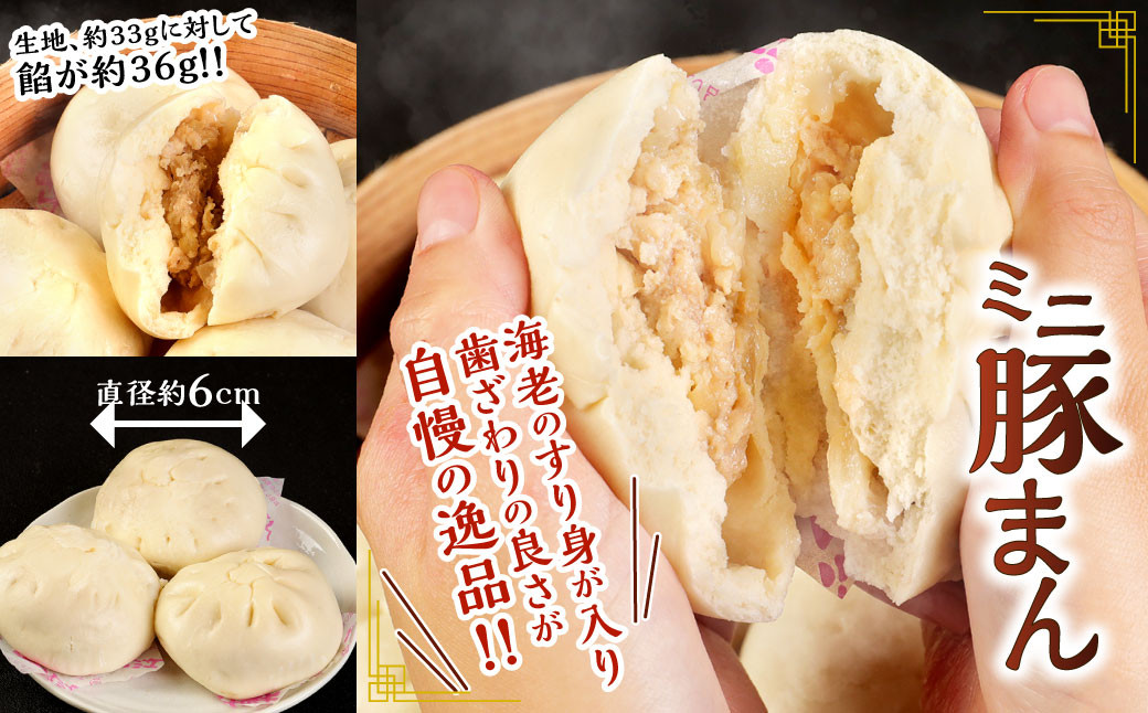 揚子江 特製 総重量5kg超え！ "極"満足 セット (豚まん×16個、ミニ豚まん×30個) 人気 の 豚まん 驚愕の計46個！！ 2種類 食べくらべ 中華 点心 【配達日指定可能】