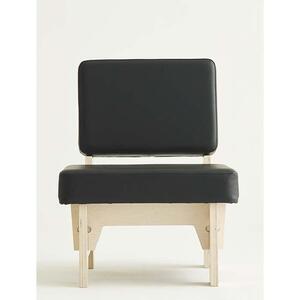 【合皮ブラック×フレームホワイト】 高品質な一人掛け組み立てソファ