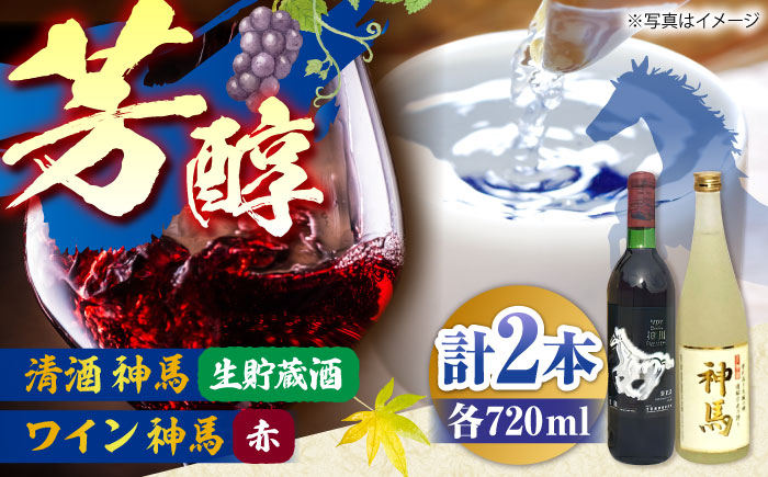 
                  酒「神馬」生貯蔵酒・赤ワインセット 各720ml 計2本 / お酒 sake 飲み比べセット 日本酒 赤ワイン ギフト プレゼント 贈り物 贈答用 御祝 内祝 高級 お取り寄せ 地酒 競馬 縁起物 生酒 フレッシュ 辛口 フルボディ 果実酒 洋酒 2本セット 二本 詰め合わせ 家喜び 晩酌 家飲み 宅飲み おうち飲み 晩酌セット アルコール / 栗東市 / 酒甚[BIAK014]
                
