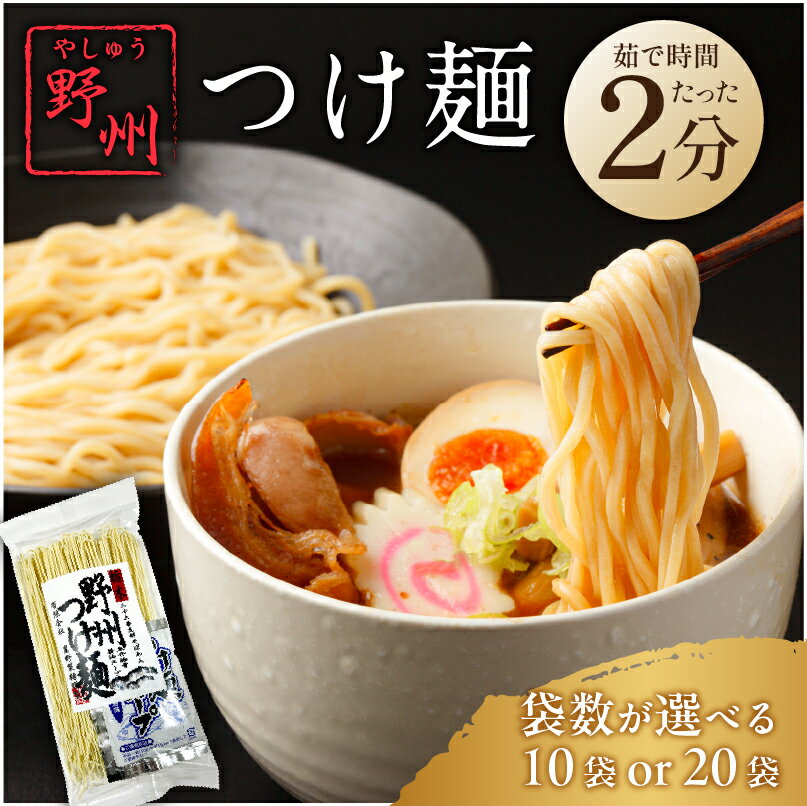 【ふるさと納税】【袋数が選べる】野州つけ麺 栃木県 那須塩原市 つけ麺 ラーメン 麺類 支那そば 細麺 のど越し 醤油 魚介系 濃厚 スープ付き 地産地消 お取り寄せ 国産 グルメ 食品 送料無料