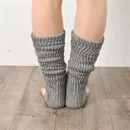 日本製 オーガニックコットン 内側シルク レッグウォーマー グレー (72005-7333)_雑貨     雑貨・日用品  日用品   装飾品・工芸品  服飾小物 _【1322821】