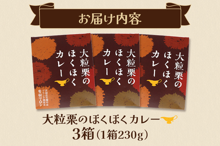 大粒栗のほくほく カレー 3箱 栗 AQ-015