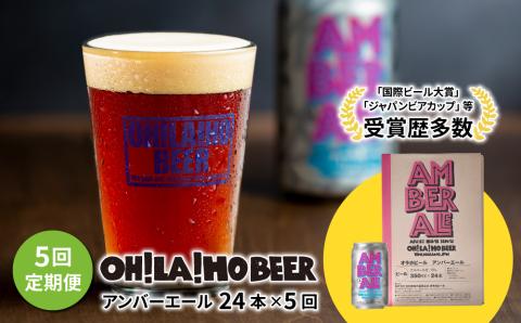 アンバーエール24本定期便（5回） クラフトビール