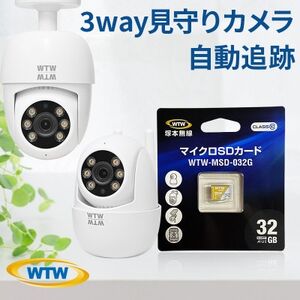 監視・防犯カメラ 見守りペットカメラにも 屋外屋内 みてるちゃん123 W2858Y 32GBSD付【1544883】