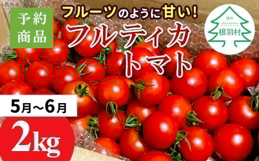 予約品※2025年5月～6月発送★フルーツのように甘い フルティカトマト 2kg 令和7年度産 ※予約商品※割れ保障付 6000円