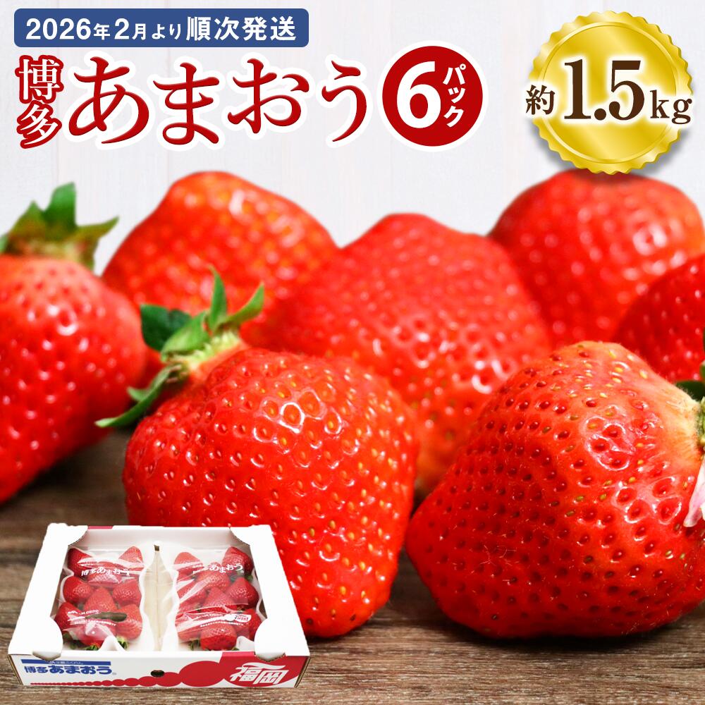 【ふるさと納税】博多 あまおう 特別 6パック 合計約1.5kg 1パックあたり 約250g 4〜12玉 いちご 苺 イチゴ 福岡県 福津市 宗像市 フルーツ 果物 くだもの 果実 冷蔵 送料無料【2026年2月より順次発送】[G2245]