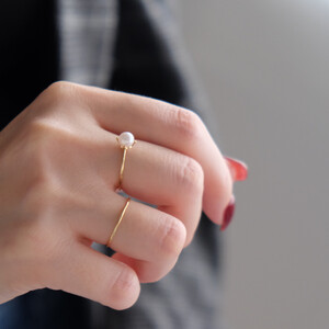 1994 アコヤ真珠リングK18 13号 | 伊勢の職人が仕立てる高品質パールジュエリー | 5.0mm アコヤ×一粒リング | ギフト・記念日にも　伊勢市 伊勢志摩 ベビーパール 日本製アクセサリー