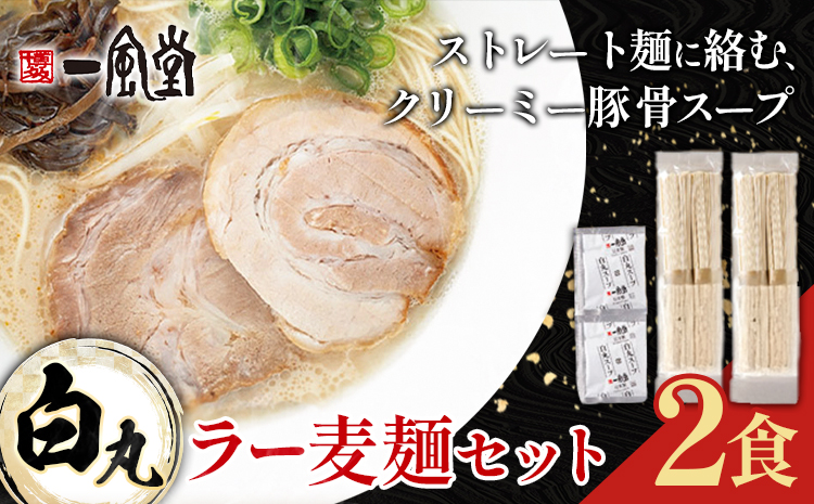 ラーメン 一風堂 白丸 ラー麦麺 セット 2食 地域商社ふるさぽ《90日以内に出荷予定(土日祝除く)》福岡県 鞍手町 ラーメン とんこつ 豚骨スープ 豚骨ラーメン ラー麦 麺---skr_fsipdr_90d_26_7000_2s---
