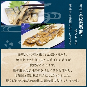 魚糠漬けセット（さば 1本＆いわし６尾）  へしこ 糠漬け サバ イワシ 富山県 氷見市 