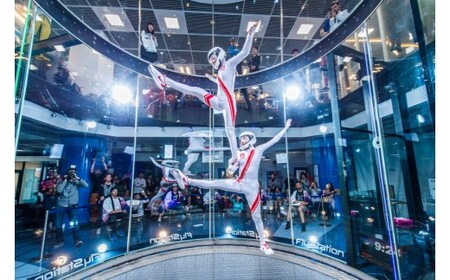 FlyStation　2フライト/タクシーフライ体験チケット ／ インドアスカイダイビング スポーツ 室内 次世代型アトラクション 最大時速360キロメートル 無重力体験 埼玉県 No.041