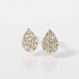 K18　 しずく　ダイヤモンドピアス　0.20ct