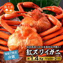 【ふるさと納税】年内配送 冷蔵 ズワイガニ 2匹 約 1.4kg 紅ズワイガニ ベニズワイガニ ずわい ズワイ蟹 ずわいがに ずわい蟹 姿 ボイル 訳あり 蟹 カニ かに 国産 蟹 不揃い 傷 緊急 カニみそ入り 潟上市 【安田水産】