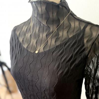 ふるさと納税 大津市 【K10イエローゴールド ラボダイヤモンドネックレス】0.095ct 華やかで美しいパヴェデザイン |  | 01