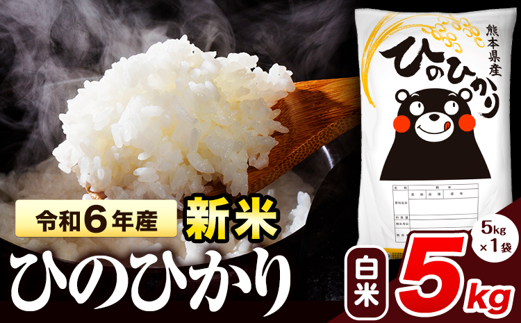 令和6年産 新米 早期先行予約受付中 ひのひかり 白米 5kg 《11月‐12月より出荷予定》 熊本県産 白米 精米 氷川町 ひの 送料無料 ヒノヒカリ コメ 便利 ブランド米 お米 おこめ 熊本 SDGs---hkw_hn6_af11_24_10500_5kg_h---