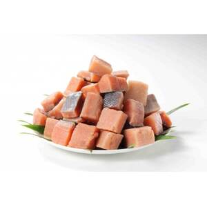 【訳あり】北海道斜里町産 骨取り無塩 天然ダイスサーモン 1kg【無添加】【配送不可地域：離島・沖縄県】【1654857】