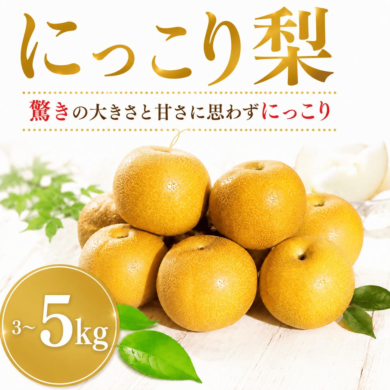 【ふるさと納税】 【先行予約】 梨 にっこり 3kg 5kg なし ナシ 梨 果物 くだもの フルーツ デザート 新鮮 果肉 果汁 fruit nasi ふるうつ ふるーつ 梨 3キロ 5キロ ナシ フルーツ 旬 にっこり梨 ナシ 甘い みずみずしい 2026年産 特産品