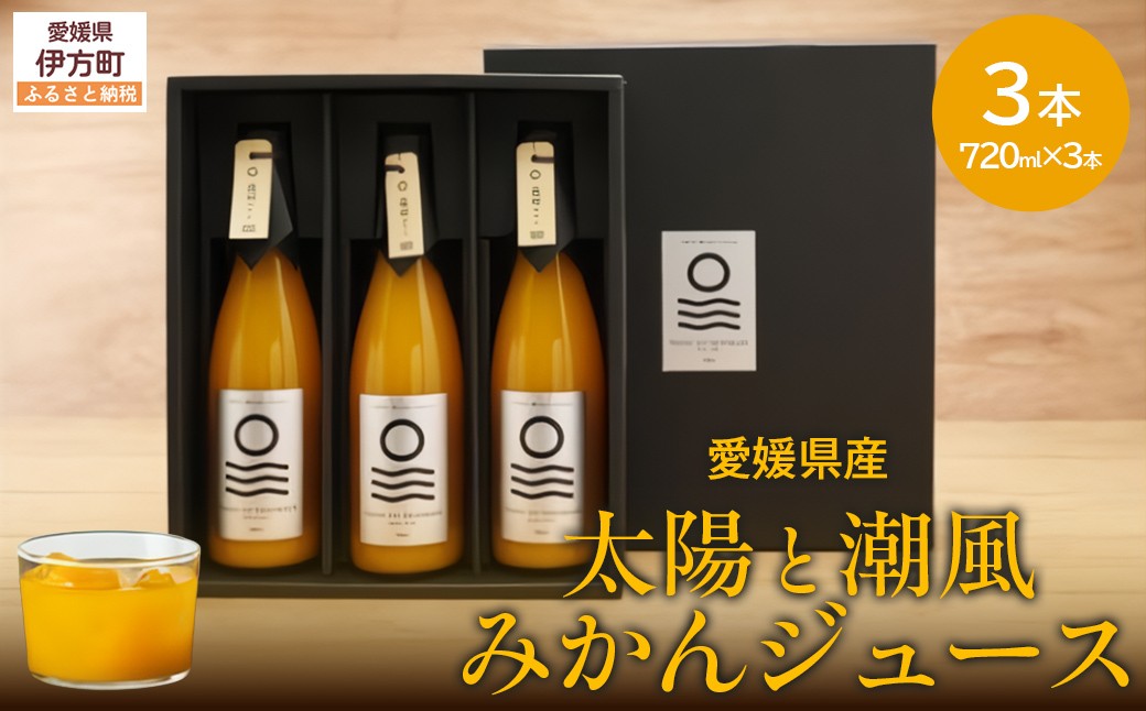 
                  【愛媛県産】太陽と潮風みかんジュース（720ml×3本） 果汁100％【 ふるさと納税 人気 おすすめ ランキング みかん ミカン 蜜柑 ジュース みかんジュース ミカンジュース クリエイト伊方 愛媛県 伊方町 送料無料 】 IKTI010 
                