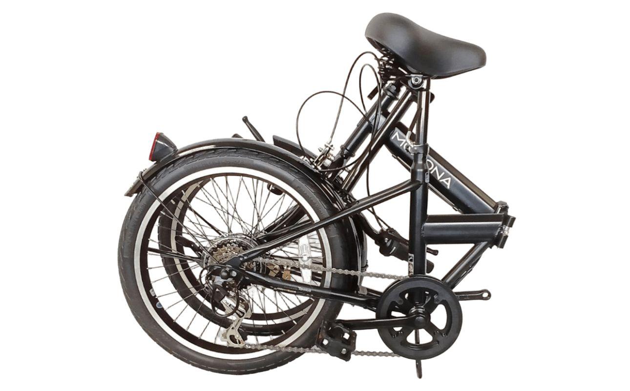 ノーパンク 折りたたみ自転車 MOVONA 20インチ ワイドタイヤ Black（ブラック） SHIMANO6段変速 空気入れ不要 通勤 通学｜武田産業 フォールディングバイク 人気返礼品 三重県 四