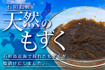【石垣島特産】天然もずく（塩漬け）、たっぷり食べ応え2.5kg（500g×5個）　R-33