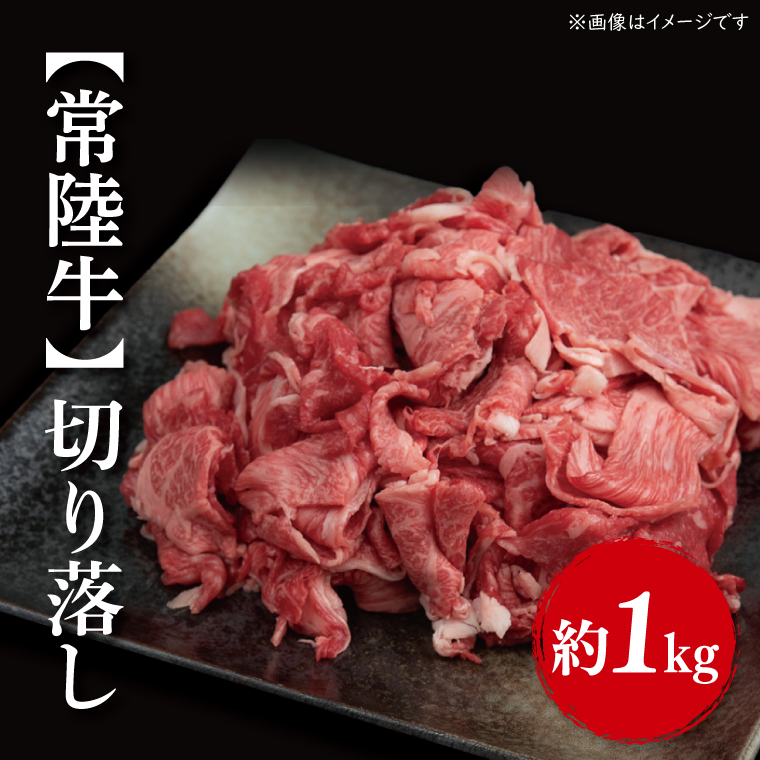 【常陸牛】切り落し 約1kg（500ｇ×2パック）｜肉 お肉 牛肉 切り落とし すき焼き 肉じゃが 野菜炒め A4ランク 常陸牛 茨城県 行方市(FL-3)