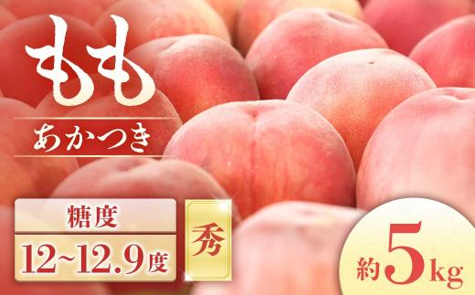 【2027年発送先行予約】桃　あかつき＜秀品＞ 約5kg【10～18玉】※2027年7月下旬～8月初旬発送予定※
