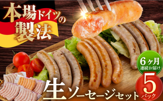 【毎月35本×6回定期便】 生ソーセージ 詰め合せ セット 7本入り×5袋 / 長与町 / 雪の浦手造りハム  [EAM042] 国産 ソーセージ そーせーじ ウインナー ういんなー 小分け パック 冷凍 肉 詰合せ 詰め合わせ セット おつまみ バーベキュー BBQ 定期便 定期 毎月