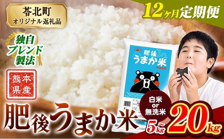 
                  【12か月定期便】米 無洗米 も選べる 熊本県産 肥後うまか米 5kg 10kg 20kg  無洗米 白米 精米 こめ  コメ お米 おこめ ブレンド米《申込月の翌月から出荷開始》熊本県産  コメ お米 おこめ
                
