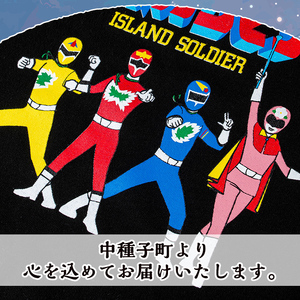 n349 離島閃隊タネガシマン！ 子ども用Tシャツ(1枚・120cm) 鹿児島 種子島 ご当地 ご当地キャラ ご当地ヒーロー ヒーロー 衣類 子供 お子様 衣服 半袖 アパレル キッズ 【スカイショッ