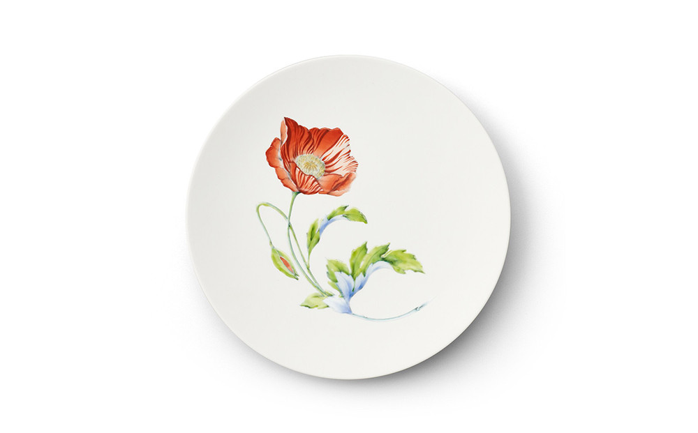 
【伊万里焼/畑萬陶苑】Restaurant MAISON（Paris）φ23.5cm Plate〈Shirley poppy〉
