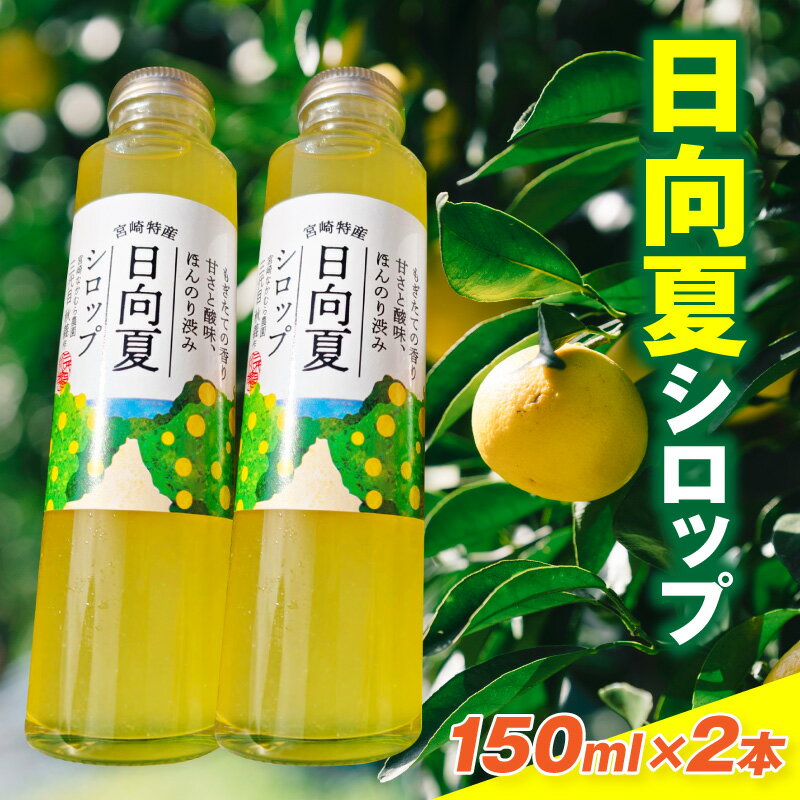 【ふるさと納税】日向夏シロップ(150ml×2本セット) シロップ 2本 柑橘類 柑橘系 柑橘 日向夏 果物 フルーツ シロップ 希釈 5倍希釈 水割り 炭酸割り お湯割り カクテル キャンプ ヨーグルト アイス パンケーキ ドリンク 飲み物 お洒落 おすすめ 宮崎県 宮崎市 送料無料